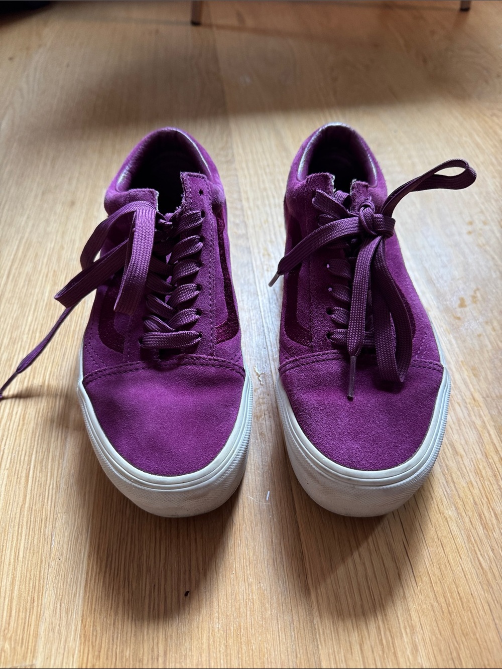 Vans Women’s Purple Platform Suede Sneakers - Picture 5 of 5